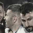 Juan Izquierdo junto a sus compañeros de Nacional de Uruguay.