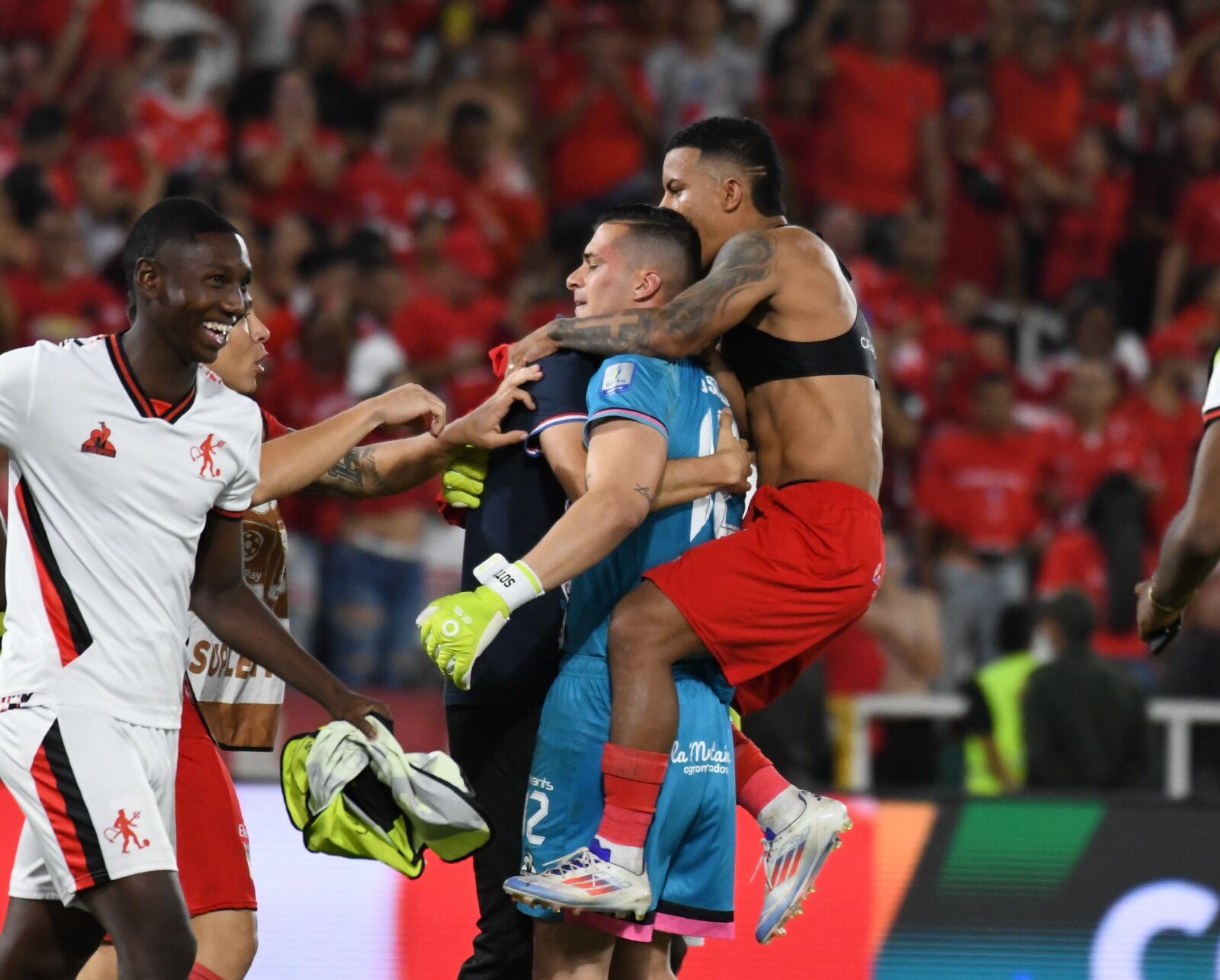 Jorge Soto celebrando la clasificación de América a la final de la Copa Betplay