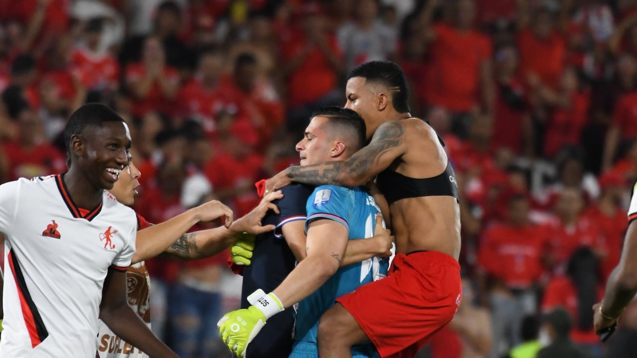 Jorge Soto celebrando la clasificación de América a la final de la Copa Betplay