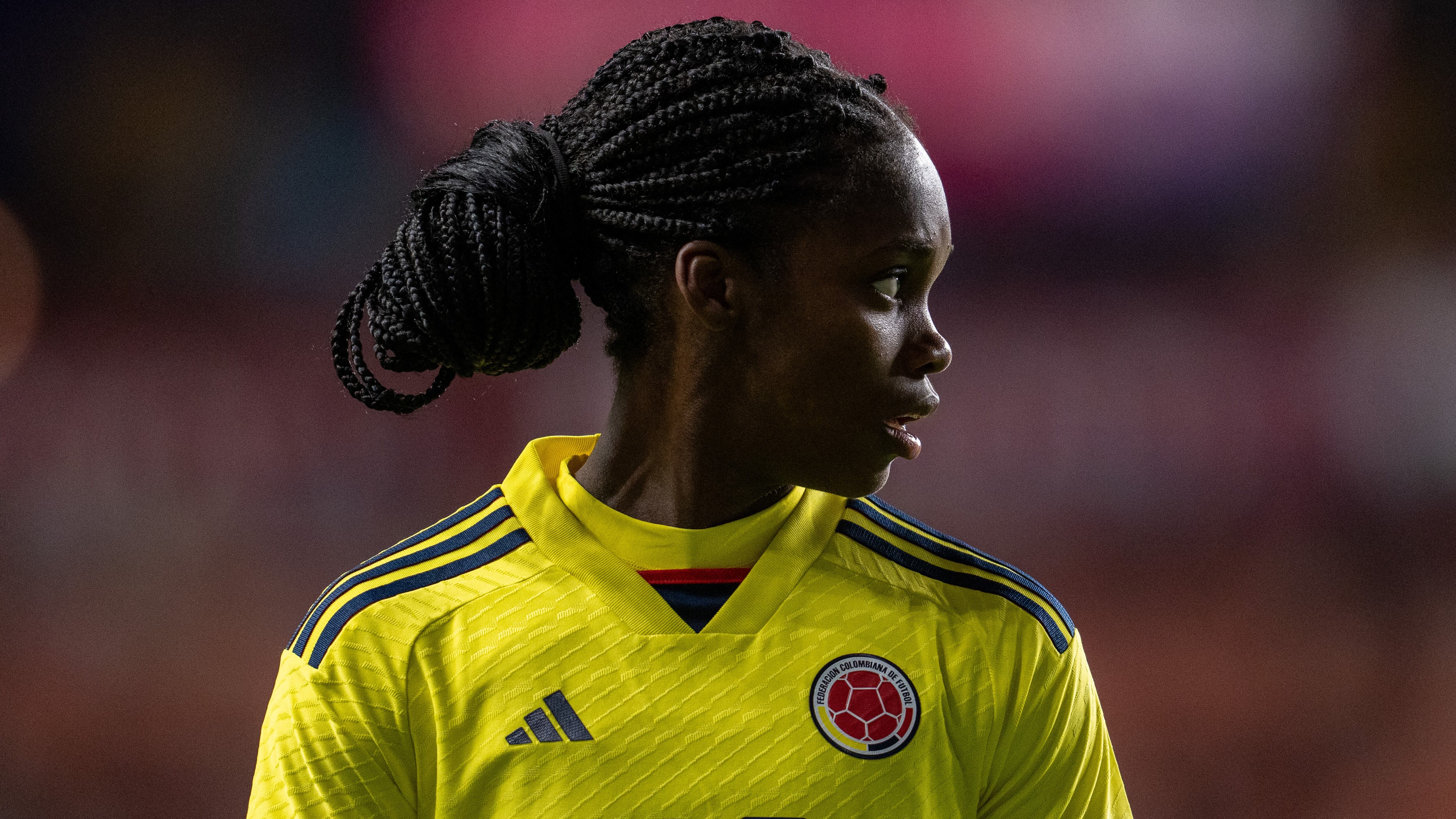 SANDY, UT - OCTOBER 26: Linda Caicedo #10 of Colombia looks on during a game between Colombia and USWNT at America First Field on October 26, 2023 in Sandy, Utah. (Photo by Brad Smith/ISI Photos/USSF/Getty Images for USSF)
