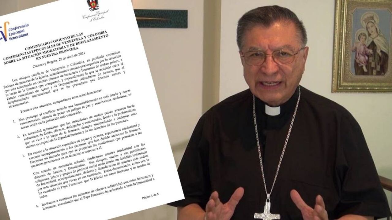 El Monseñor Oscar Urbina, arzobispo de Villavicencio y presidente de la Conferencia Episcopal Colombiana, se une con su similar venezolano y otros obispos para hacer un llamado de atención a sus gobiernos para que actúen frente a los problemas presentados en la frontera de ambas naciones.