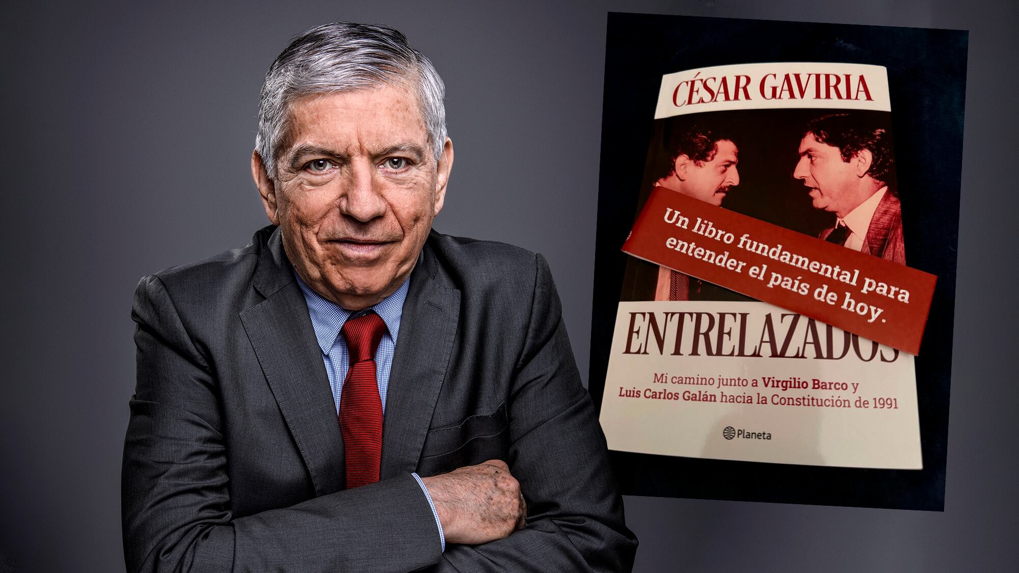 César Gaviria Trujillo y su libro.