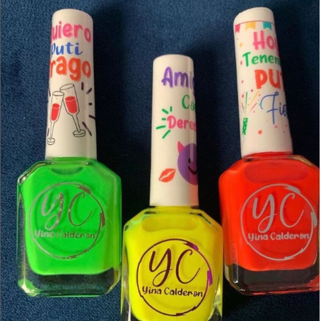 Esmaltes de la marca Yina Calderón.