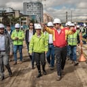 La alcaldesa Claudia López y el director del IDU, Diego Sánchez, visitaron las obras.