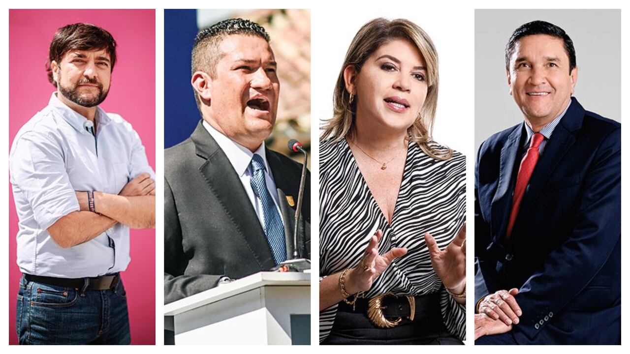 De izquierda a derecha: Jaime Pumarejo, Rodrigo Hernández, Virna Johnson y Juan Carlos Cárdenas.