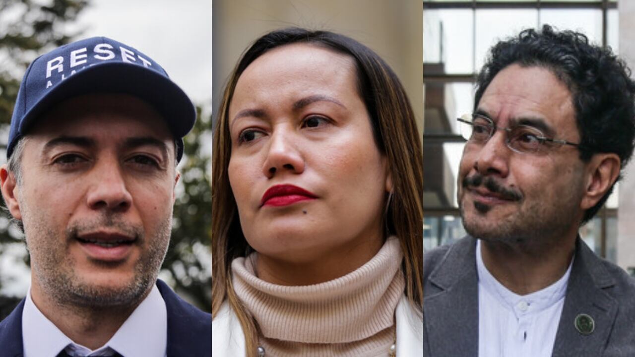 De izquierda a derecha: Daniel Quintero, Carolina Corcho e Iván Cepeda.