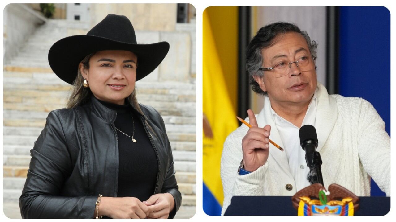 Lina María Garrido y Gustavo Petro.
