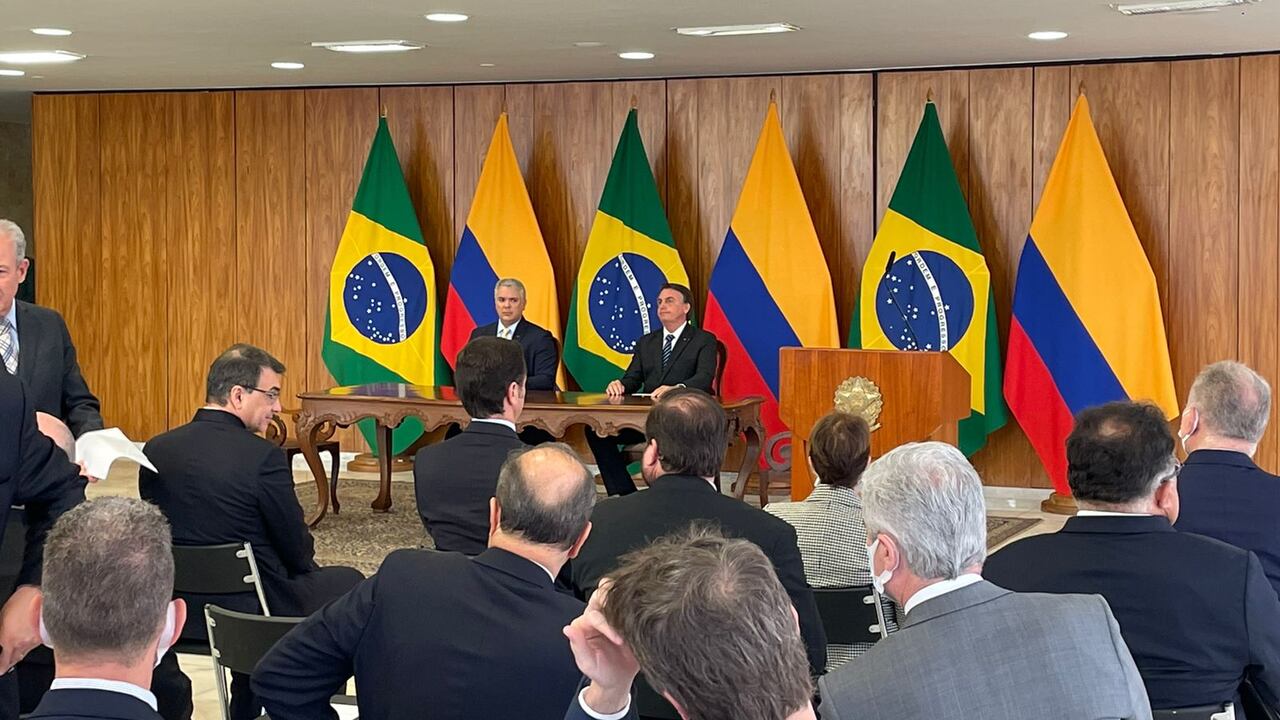 Jair Bolsonaro e Iván Duque.