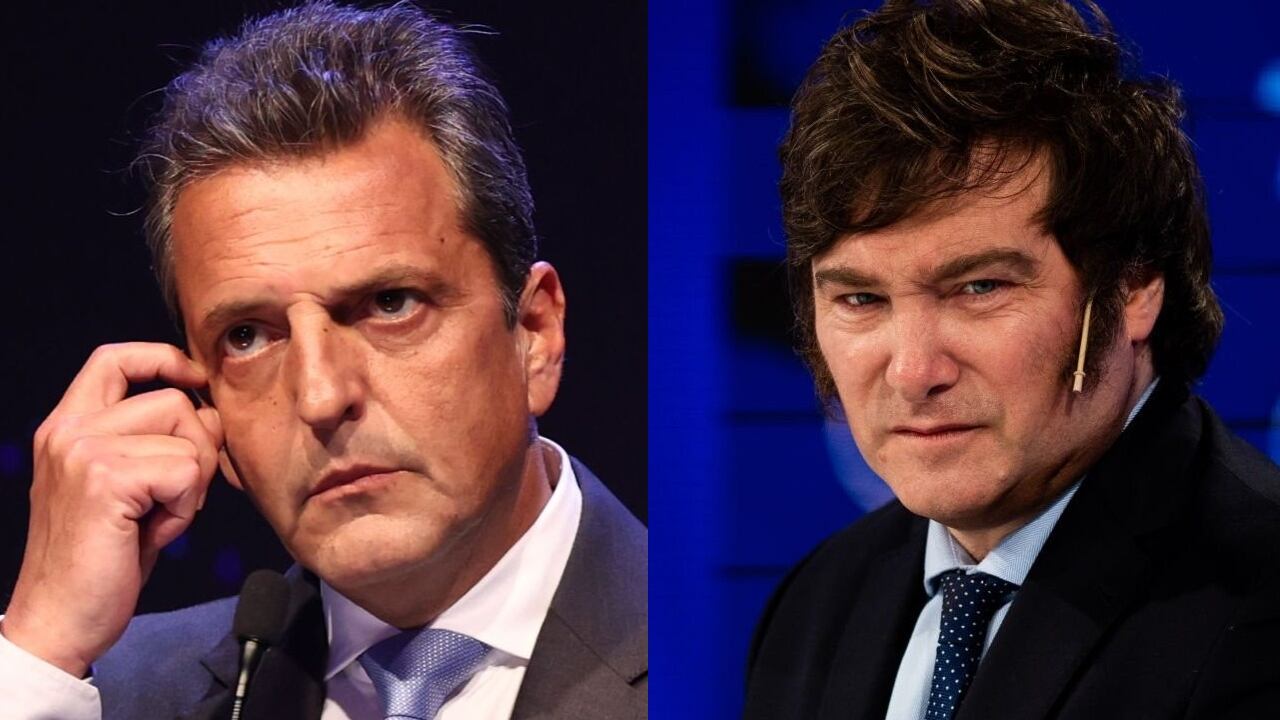 Sergio Massa y Javier Milei