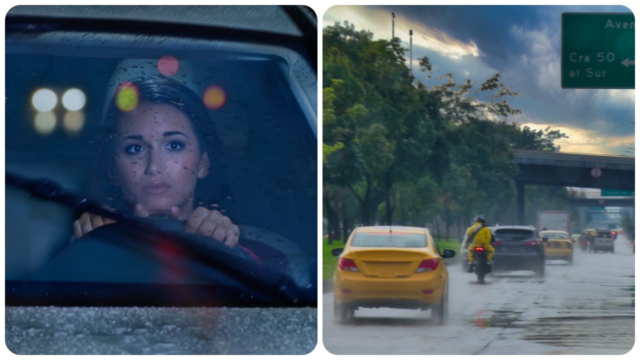 Conducir bajo la lluvia exige mayor precaución por los cambios en las condiciones de las vías de Bogotá.
