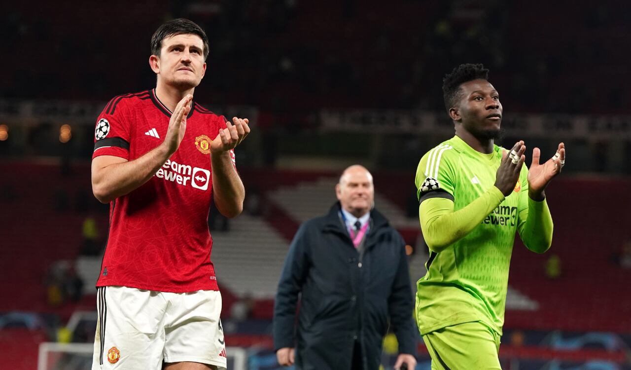André Onana y Harry Maguire, figuras de Manchester United en UCL