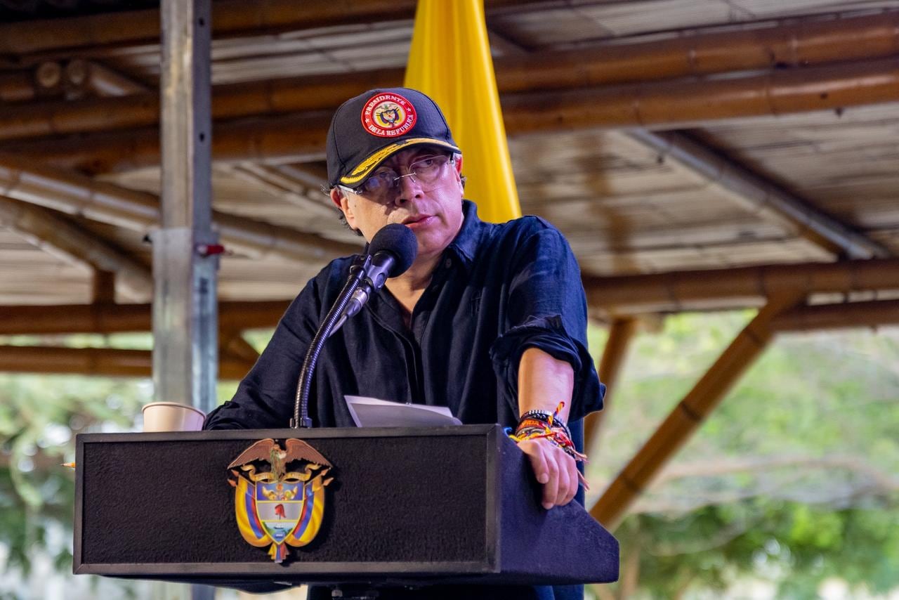 El presidente, Gustavo Petro, el 7 de mayo de 2026 en Riohacha, La Guajira