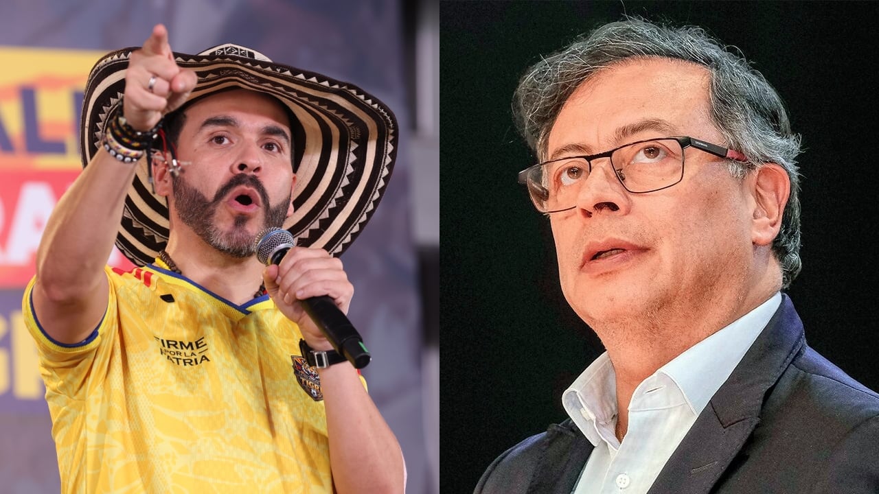 De izquierda a derecha: Abelardo De La Espriella y Gustavo Petro.