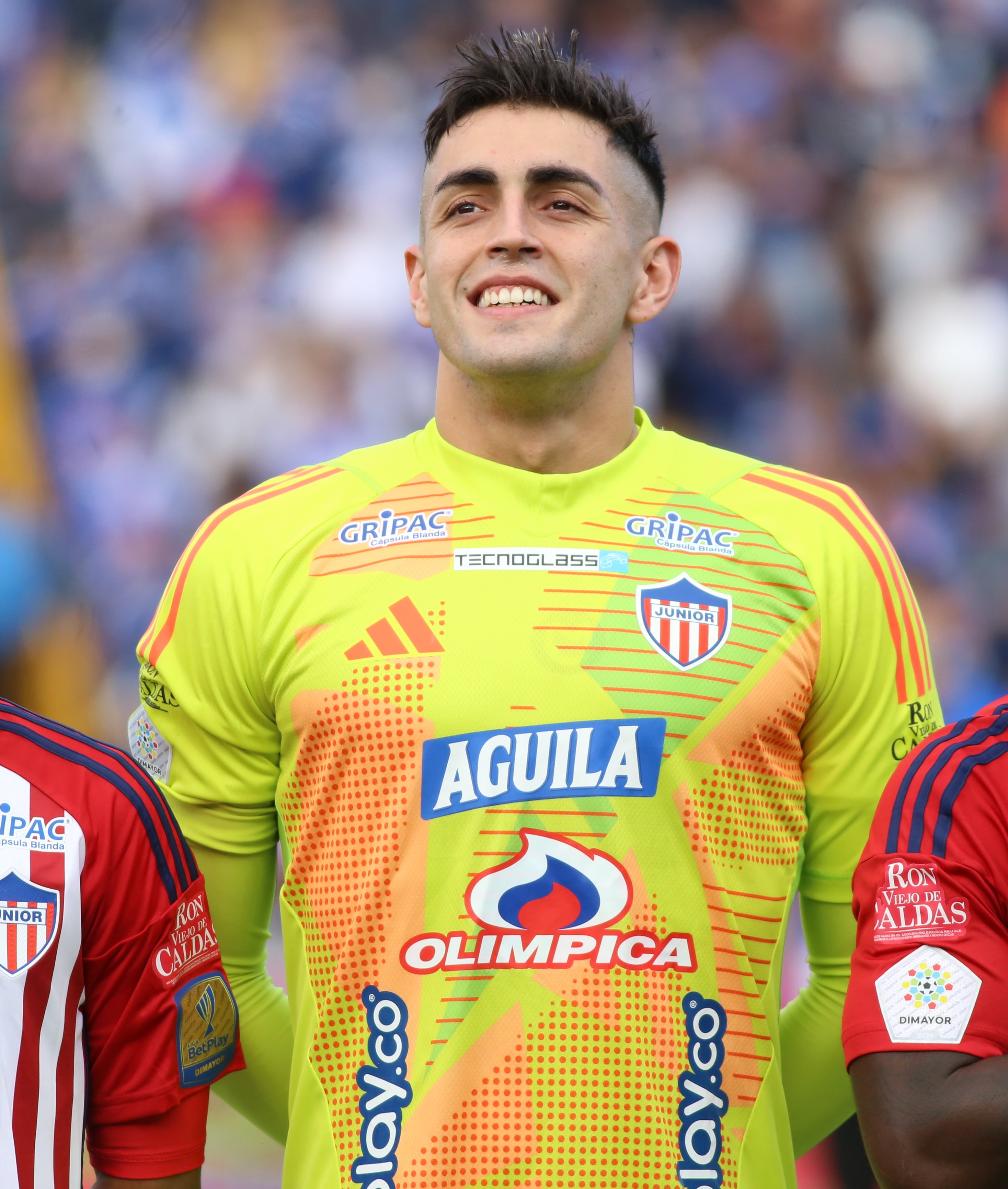Santiago Mele of Atletico Junior is playing during matchday 6 of the quadrangular semifinals group A of the Liga BetPlay DIMAYOR I 2024 at the Nemesio Camacho El Campin stadium in Bogota. (Photo by Daniel Garzon Herazo/NurPhoto via Getty Images)