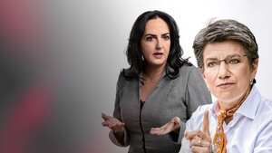 La senadora María Fernanda Cabal y Claudia López, exalcaldesa de Bogotá