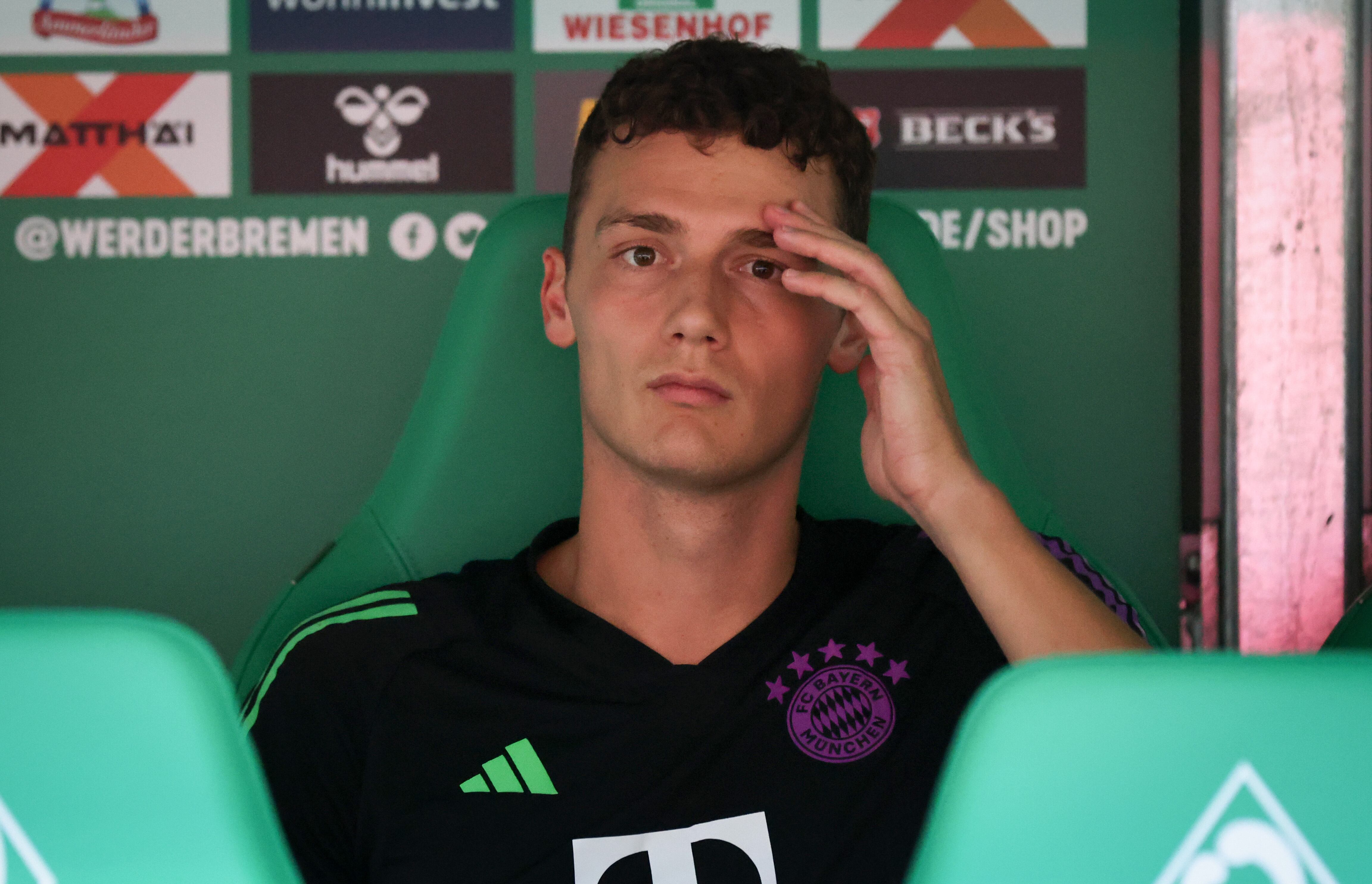 BREMEN, GERMANY - AUGUST 18: Benjamin Pavard of Bayern Muenchen  during the Bundesliga match between SV Werder Bremen and FC Bayern München at Wohninvest Weserstadion on August 18, 2023 in Bremen, Germany. (Photo by Stefan Matzke - sampics/Corbis via Getty Images)