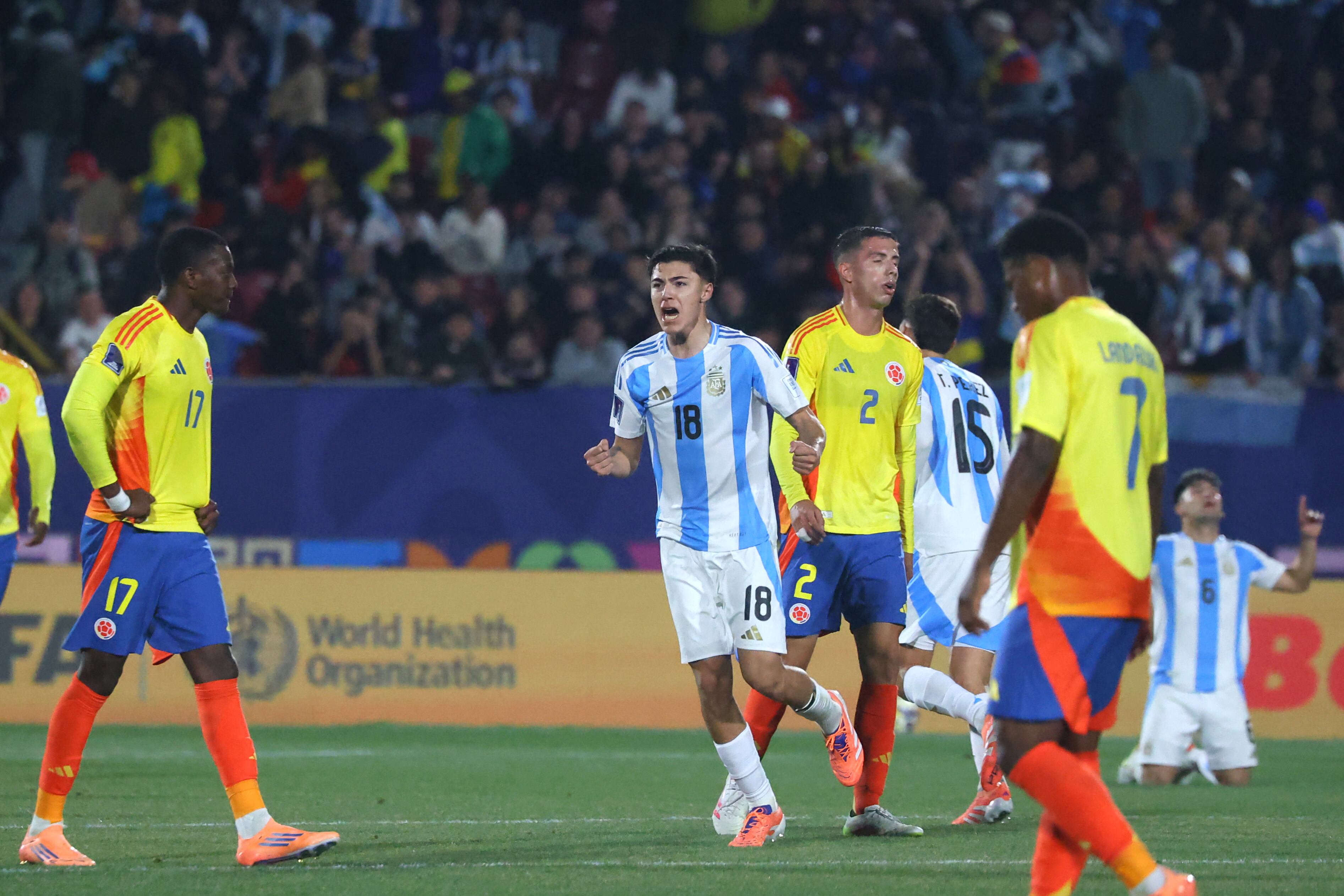 Colombia Sub-20 tras el pitazo final de la semifinal en el Mundial