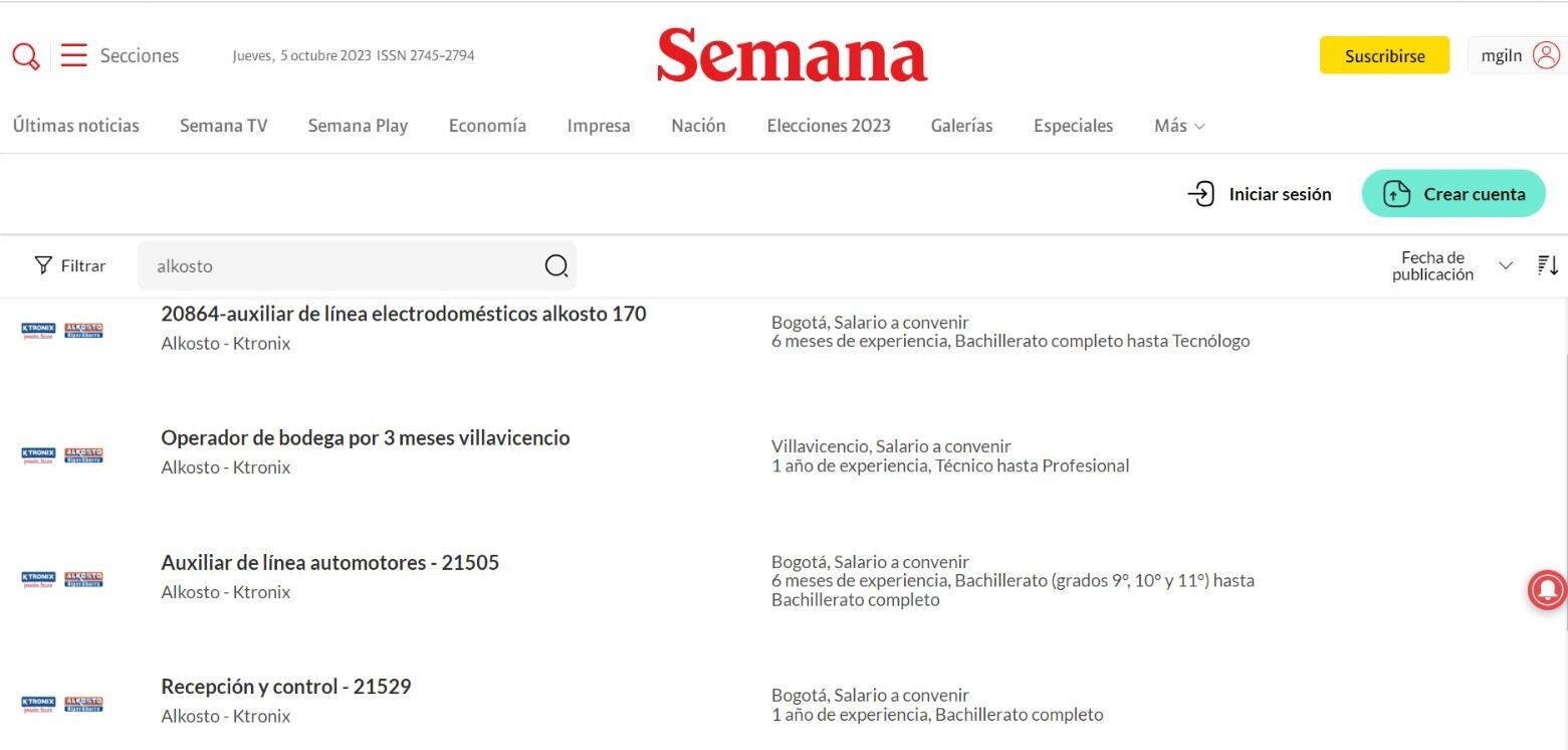 Vacantes de Alkosto.