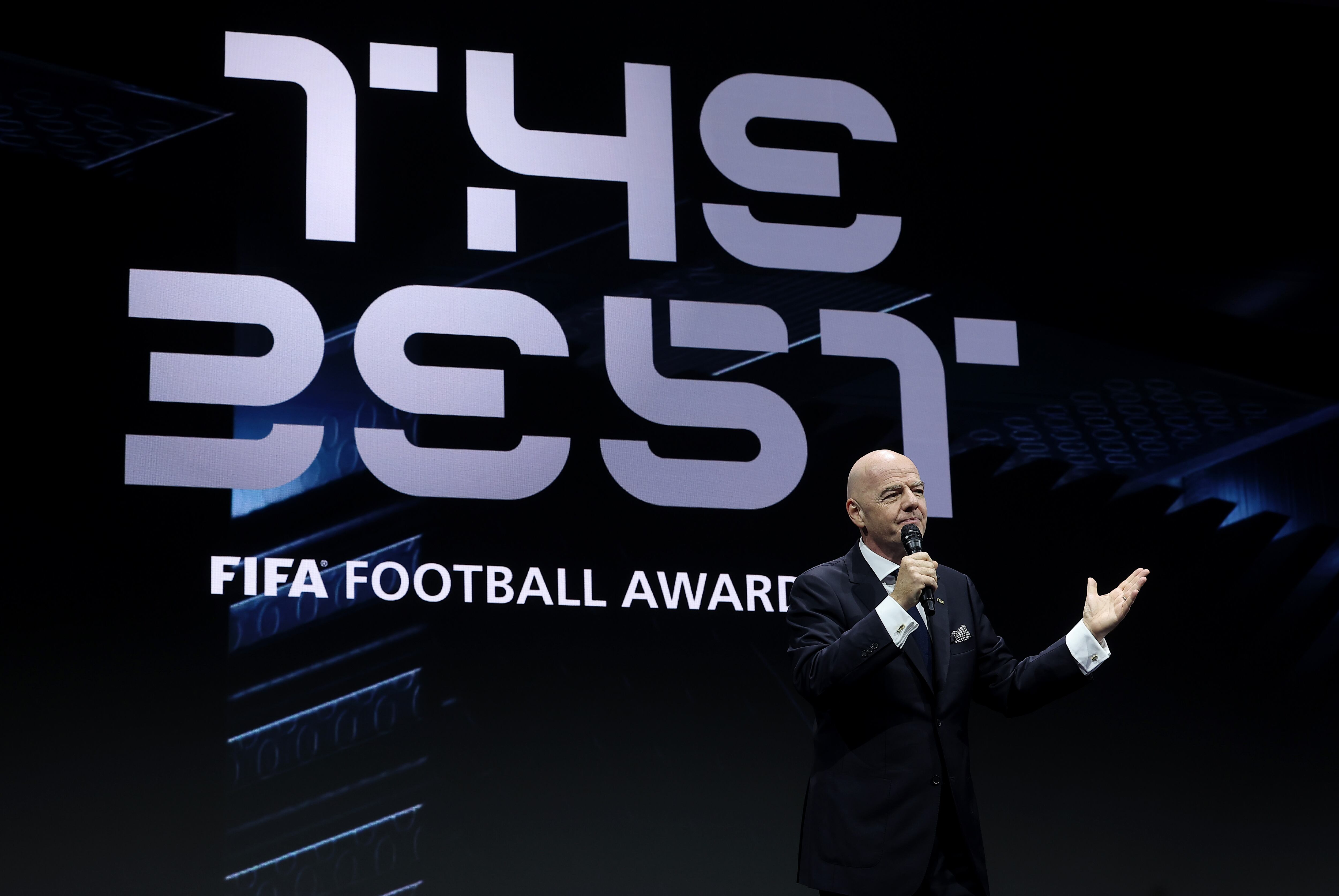 Gianni Infantino, presidente de FIFA, en la gala de los premios The Best 2025