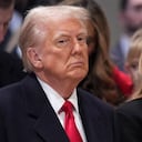 El presidente Donald Trump atiende la oración nacional en la Catedral Nacional de Washington, el martes 21 de enero de 2025, en Washington. (AP foto/Evan Vucci)