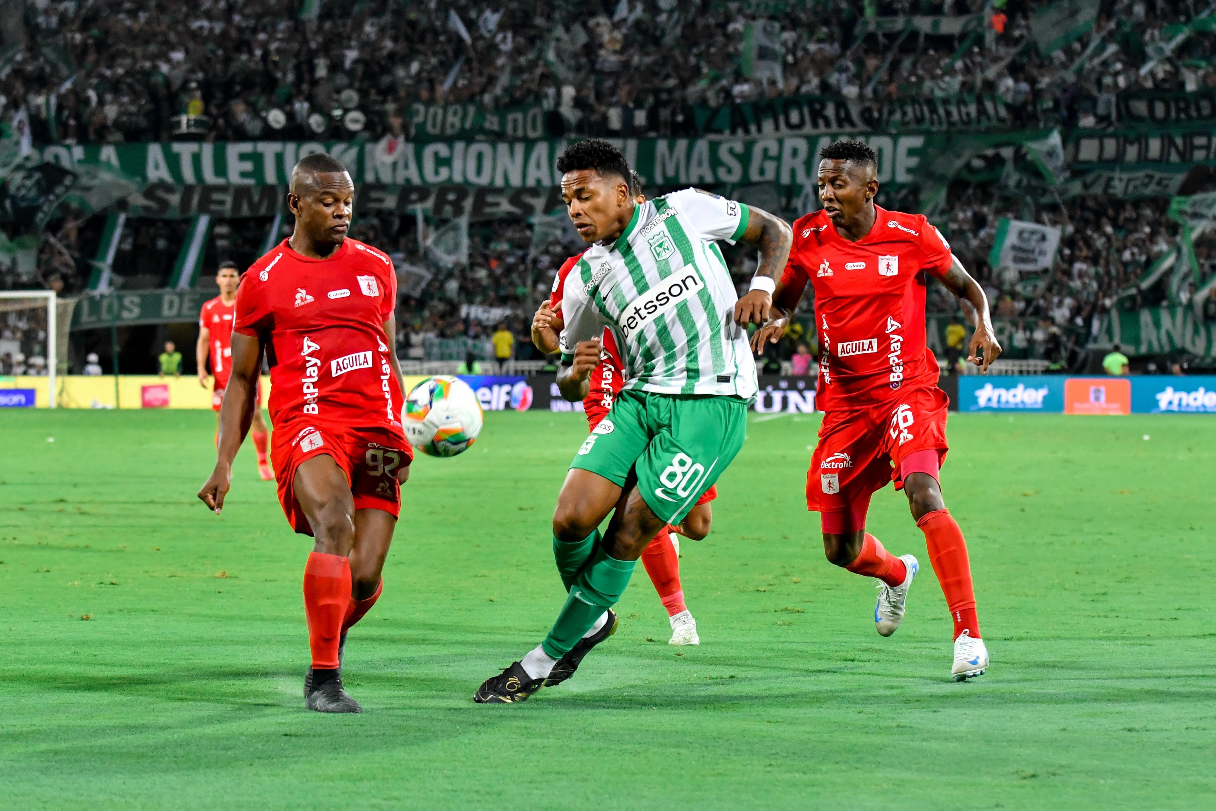 Imagen del compromiso entre Atlético Nacional y América de Cali.