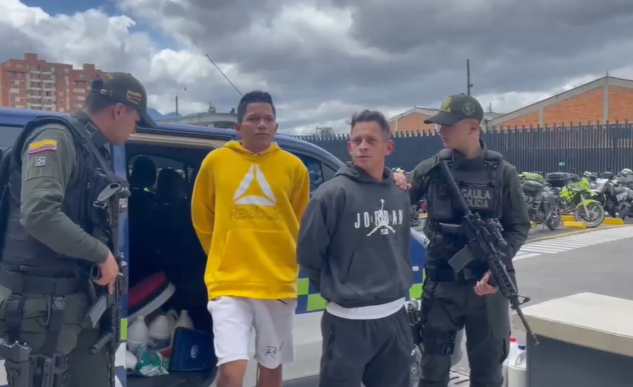 Sujetos capturados en Bogotá.