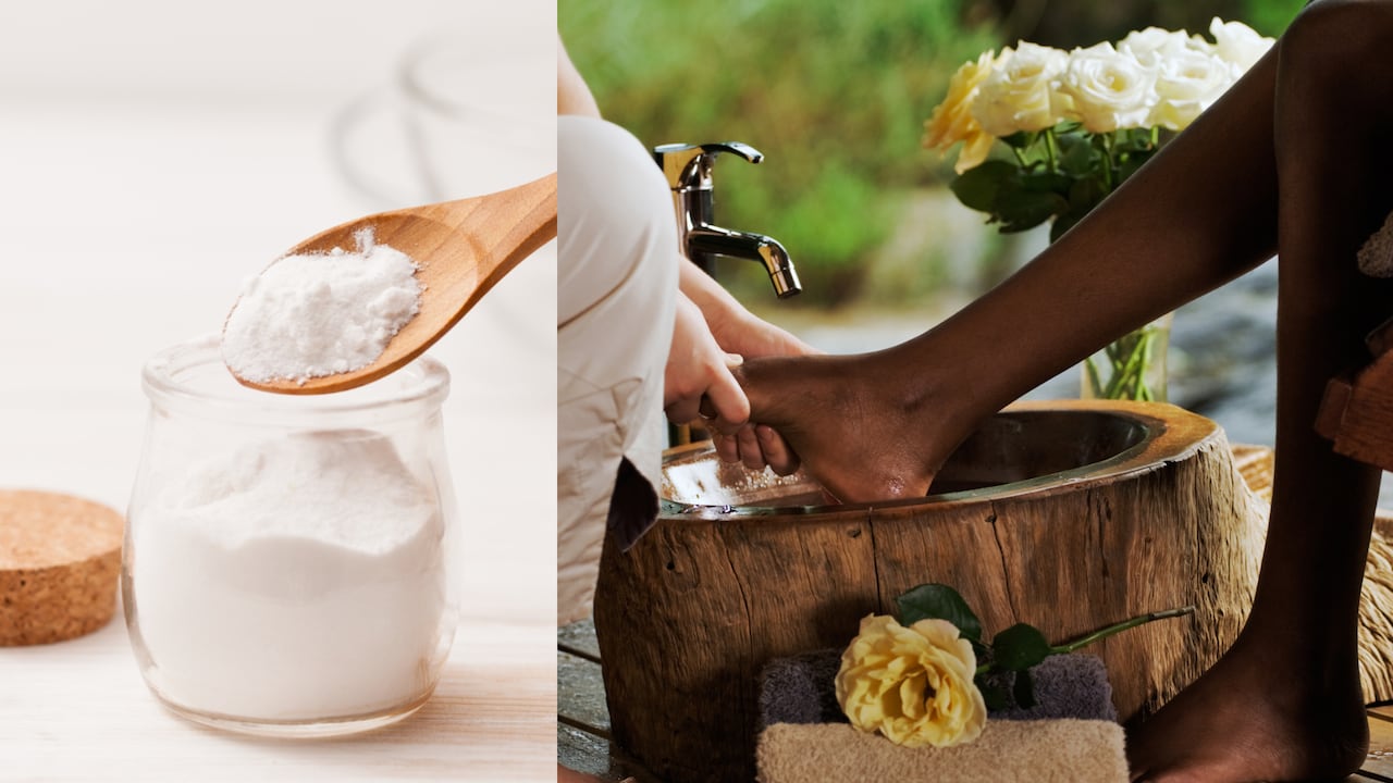 El bicarbonato de sodio un excelente exfoliante casero para suavizar la piel de los pies y combatir las molestas durezas presentes mayormente en los talones.