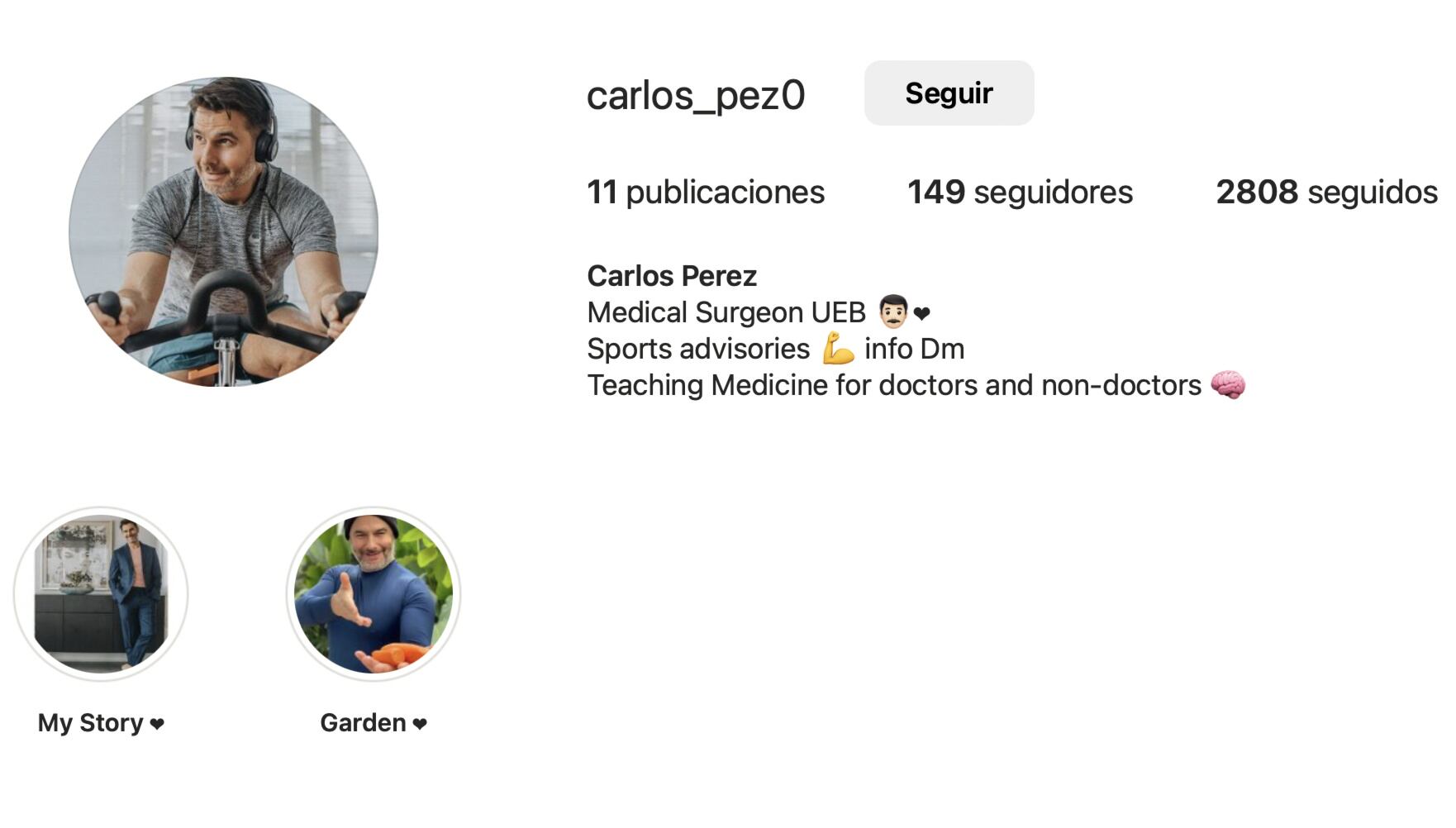 El perfil de Instagram del posible estafador.