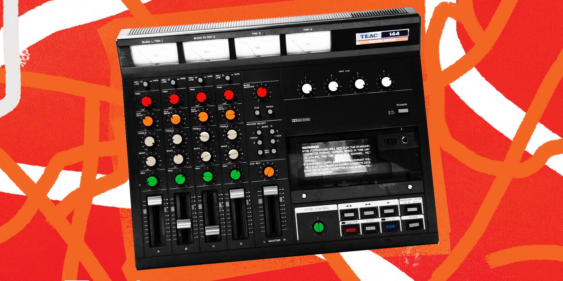 Grabadora portátil Tascam TEAC 144. Tascam