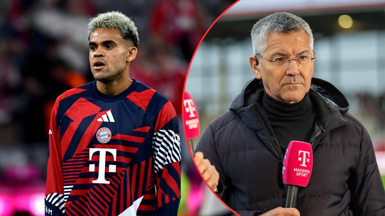 Luis Díaz y Herbert Hainer, presidente del Bayern Múnich, quien sigue confiando en la capacidad goleadora del colombiano.