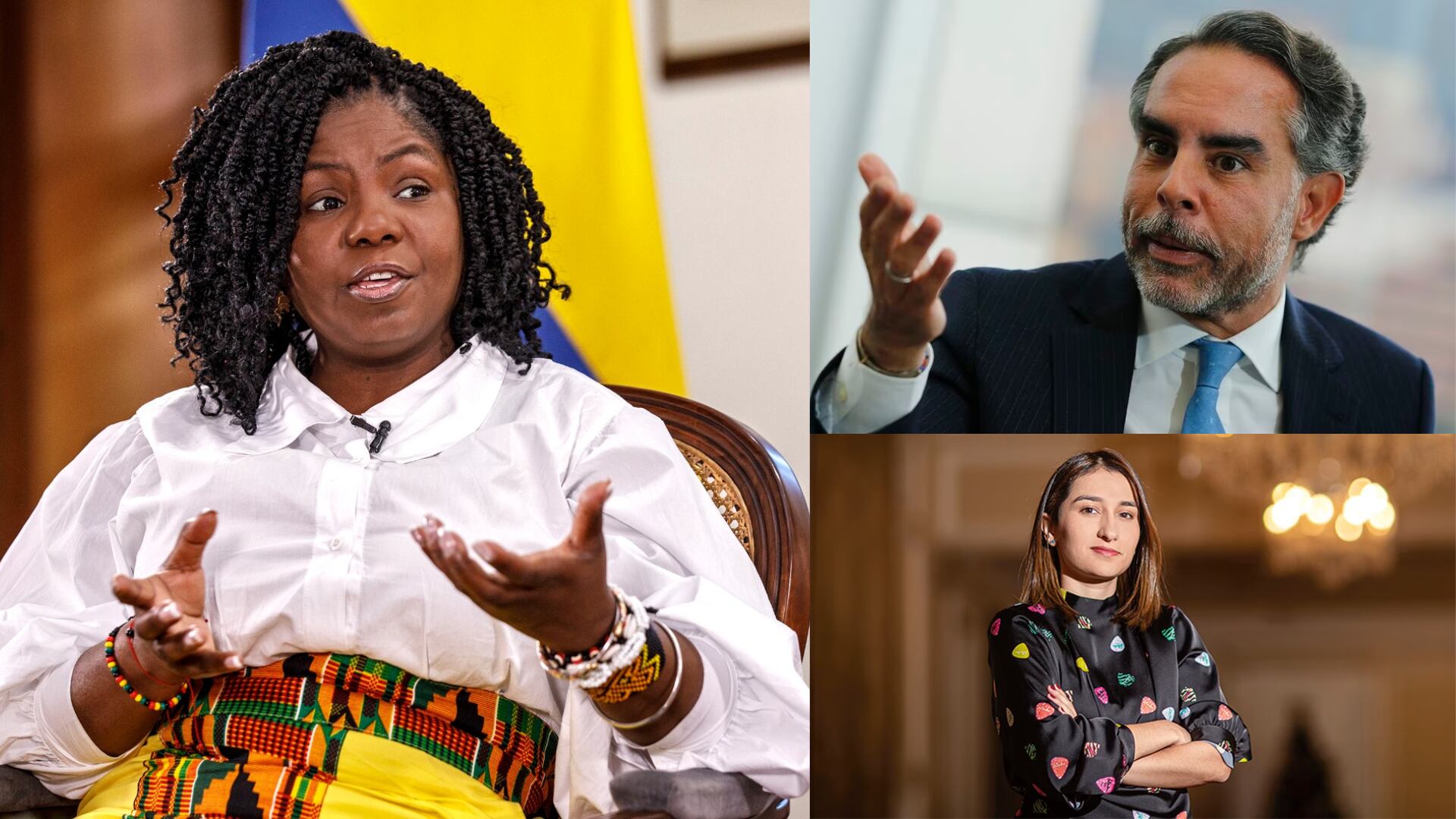 Francia Márquez, Armando Benedetti y Laura Sarabia.