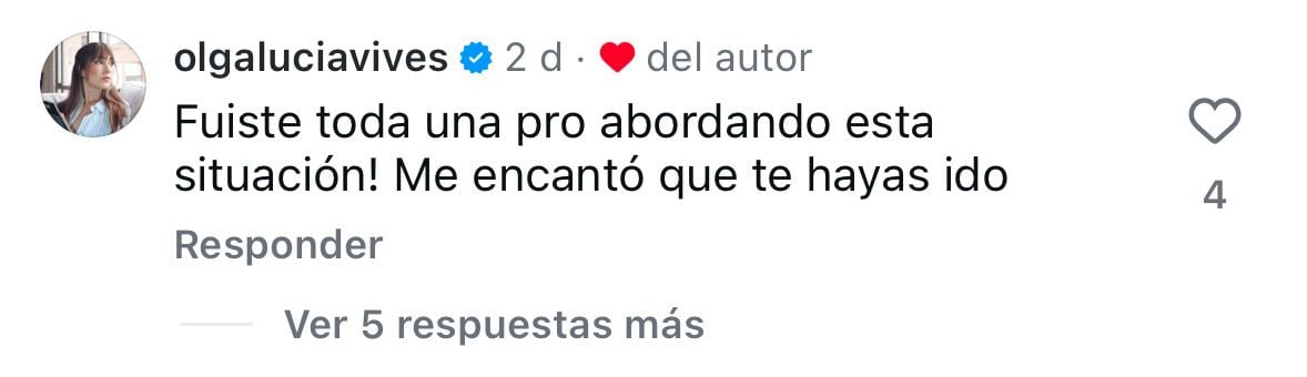 Olga Lucía Vives reaccionó a caso de acoso de la periodista María Antonia Calle.