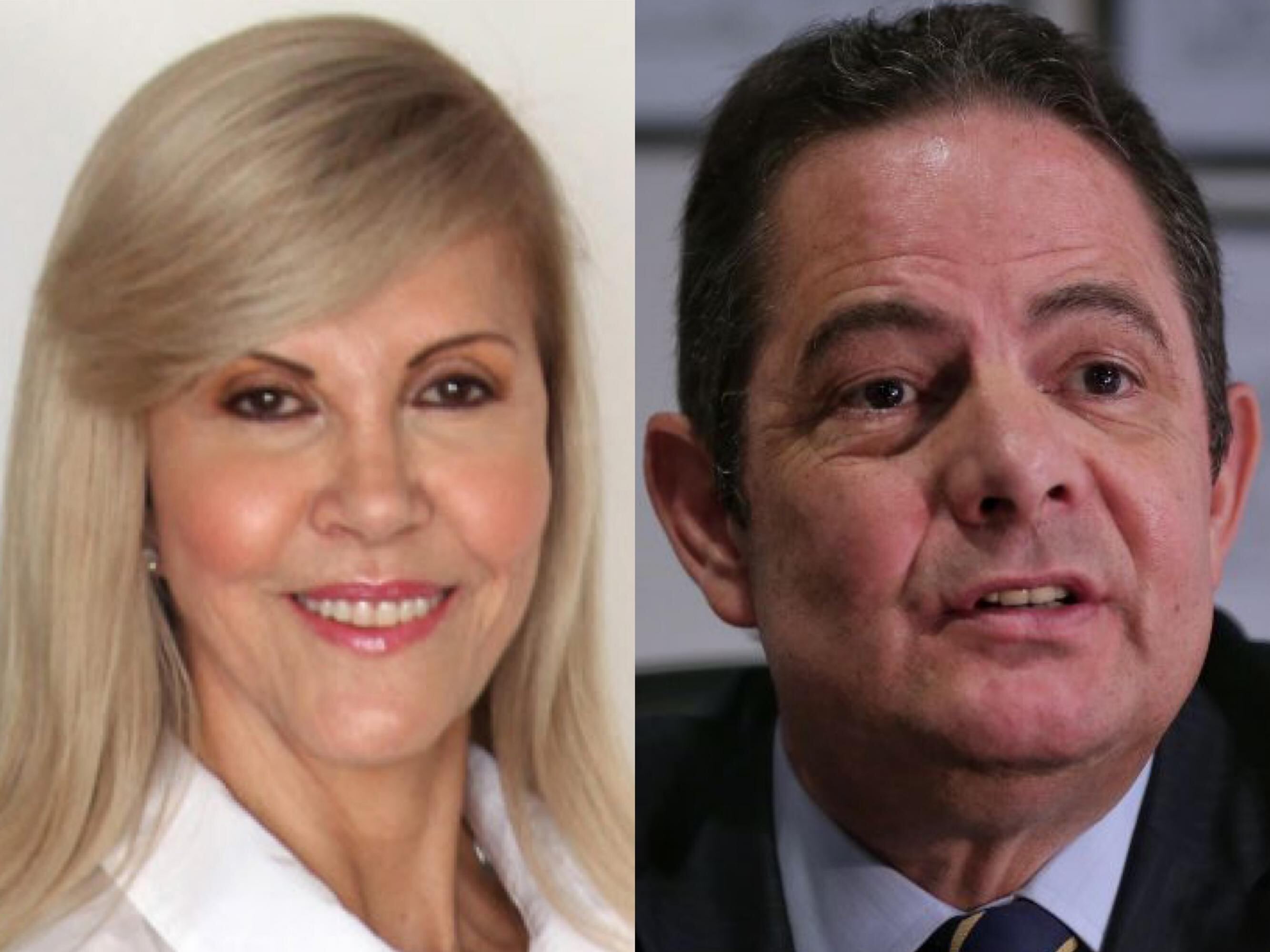 Dilian Francisca Toro, directora del partido de La U, y Germán Vargas Lleras, director del Cambio Radical.