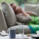 Foto de referencia sobre una mujer con gripe