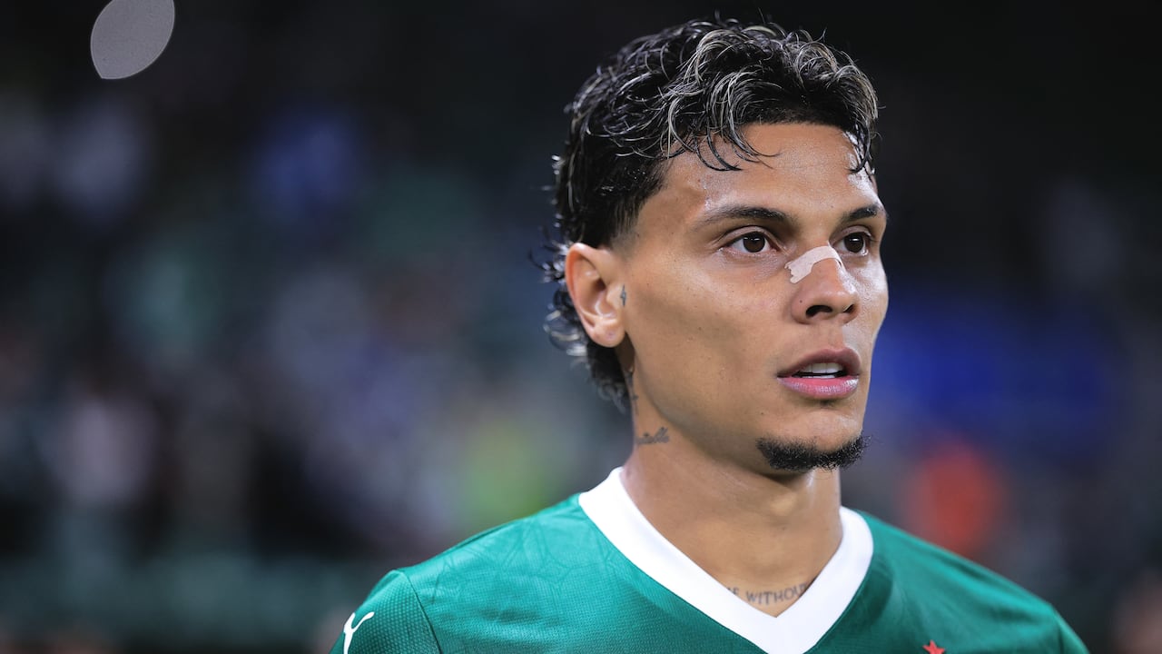 SP - SAO PAULO - 07/16/2025 - BRAZILIAN A 2025, PALMEIRAS x MIRASSOL - Richard Rios, Palmeiras player, during the match against Mirassol at the Arena Allianz Parque stadium for the Brazilian A 2025 championship. Photo: Ettore Chiereguini/AGIF (Photo by Ettore Chiereguini / AGIF via AFP)