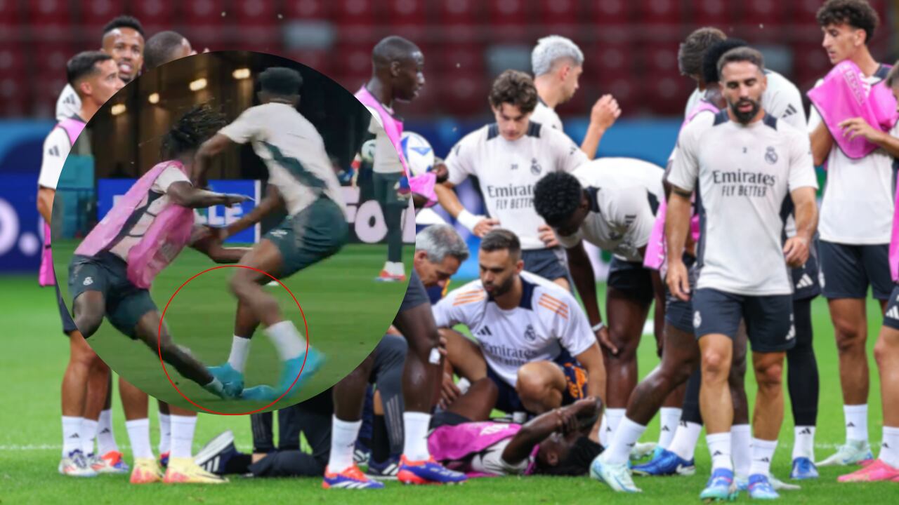 Eduardo Camavinga salió con férula y se esperan exámenes en el Real Madrid.