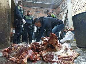 Autoridades desmantelaron matadero clandestino en el sur de Bogotá que no cumplía con las medidas mínimas de salubridad.