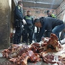 Autoridades desmantelaron matadero clandestino en el sur de Bogotá que no cumplía con las medidas mínimas de salubridad.