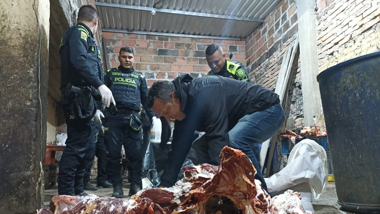 Autoridades desmantelaron matadero clandestino en el sur de Bogotá que no cumplía con las medidas mínimas de salubridad.