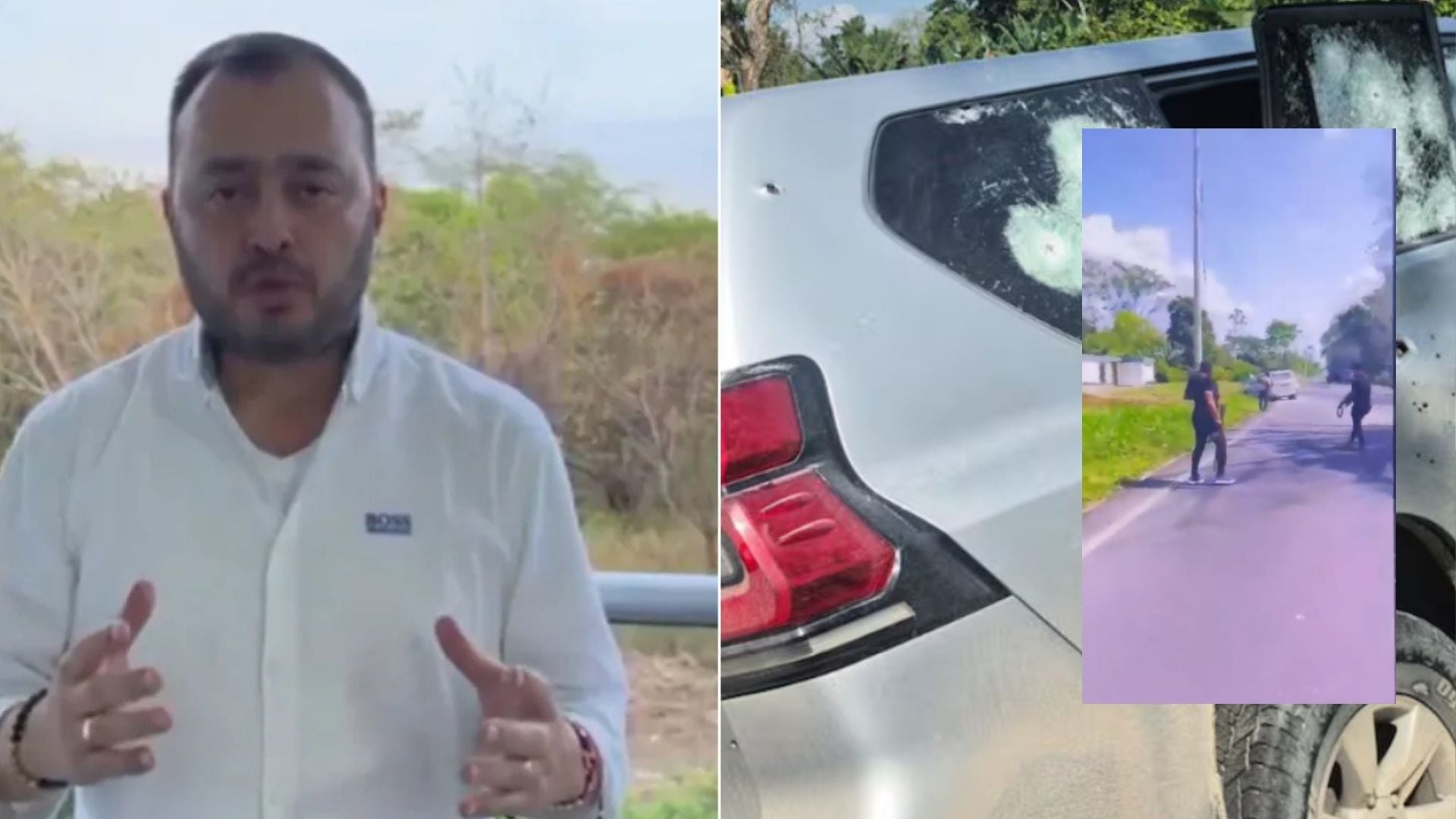 Así fue como los responsables del atentado contra el esquema de prrotección del senador Jairo Castellanos atacó la camioneta.