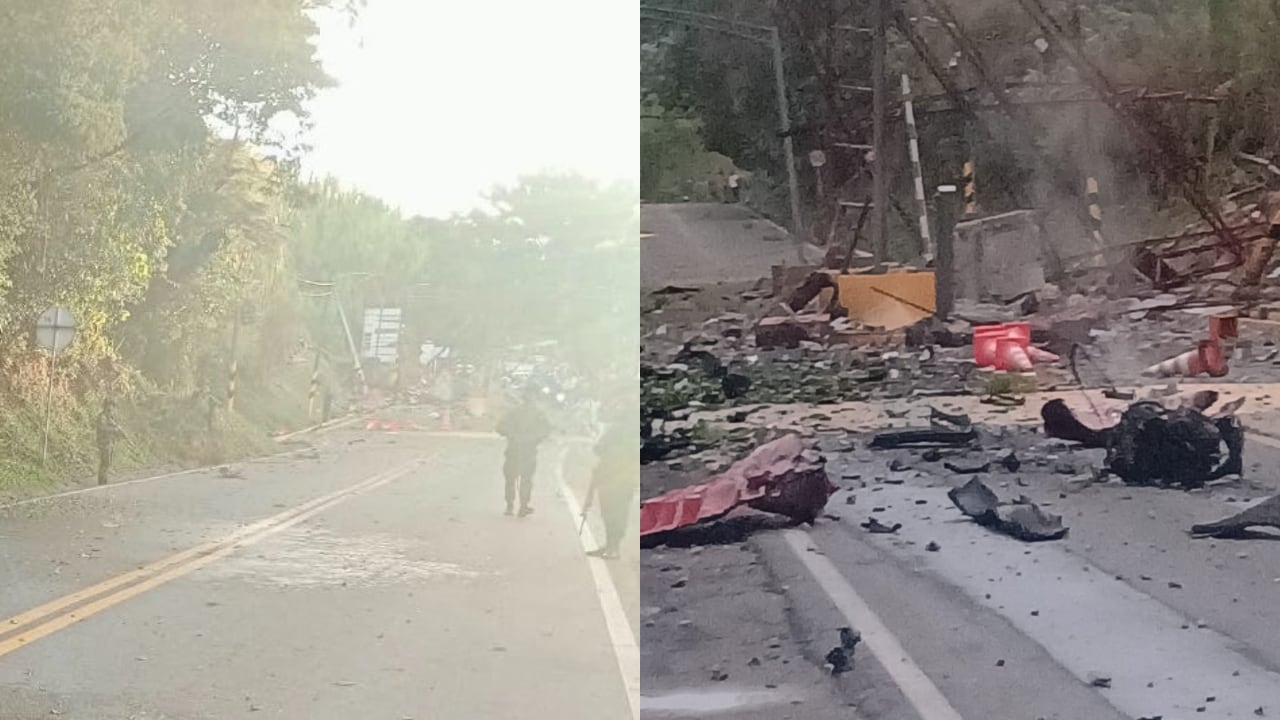 Atentado con carro bomba en el Cauca.