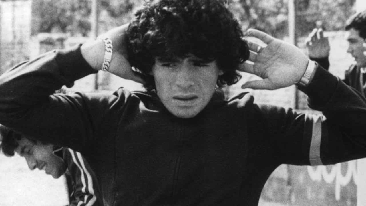 Diego Armando Maradona en 1977, época en la que formaba parte de Argentinos Juniors.