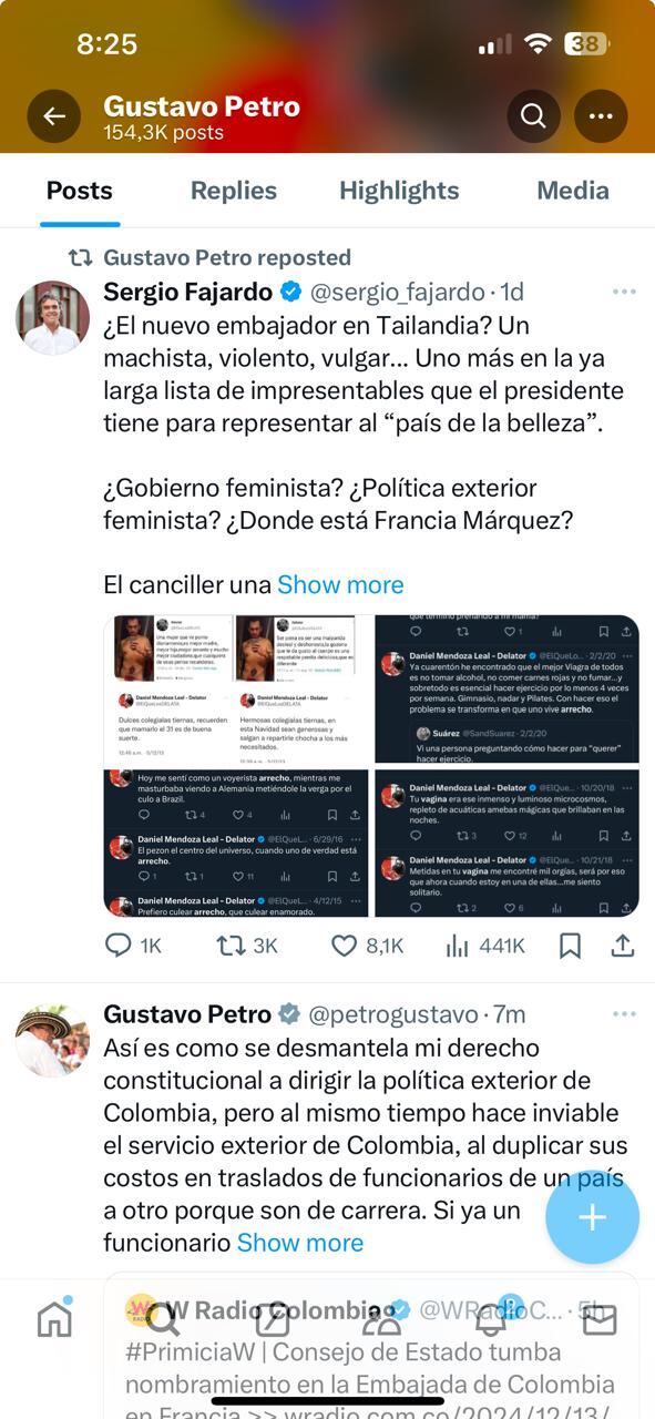 Este es el trino de Fajardo que compartió Petro.