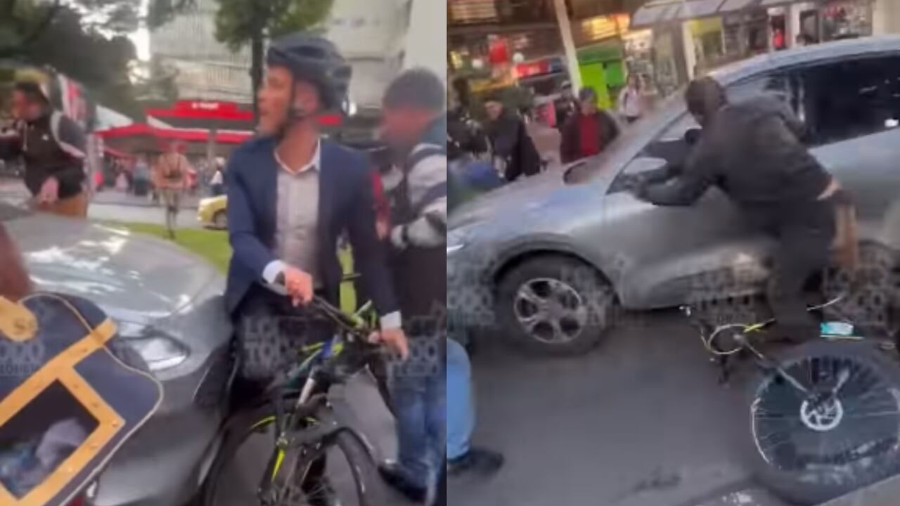 El conductor del vehículo se llevó por delante al ciclista y otras personas que intentaron evitar su escape.