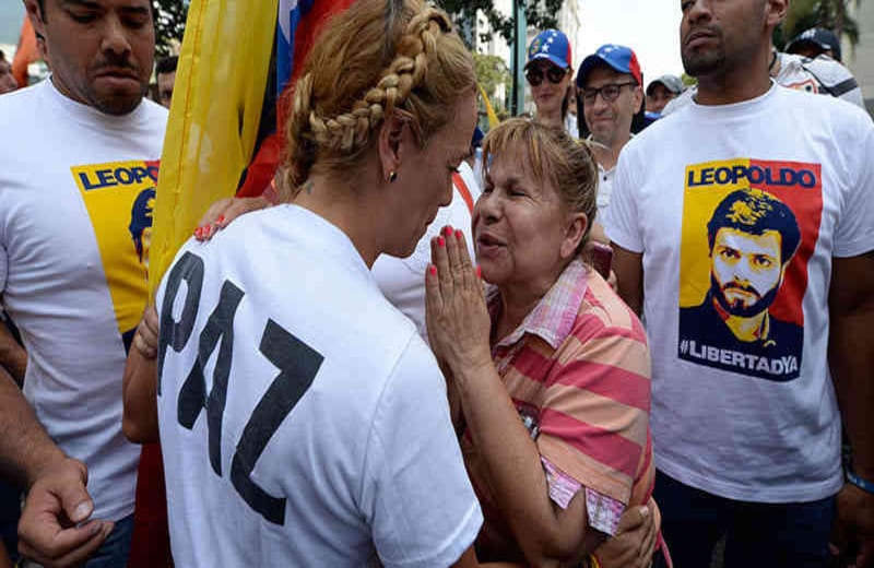 La esposa del encarcelado Leopoldo López es uno de los rostros más visibles de la oposición.