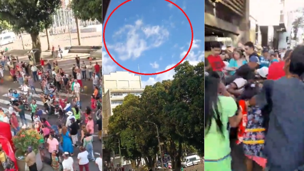 Lluvia de billetes en Pereira.