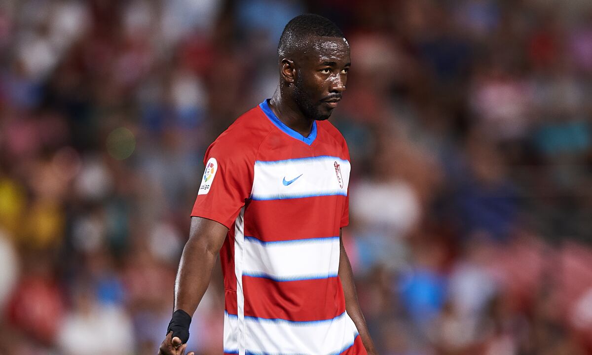 GRANADA, SPAIN - AUGUST 09: Neyder Lozano of Granada CF reacts during a Pre-Season Friendly match between Granada and Sevilla at Estadio Nuevo Los Carmenes on August 09, 2019 in Granada, Spain. (Photo by Getty Images/Quality Sport Images)