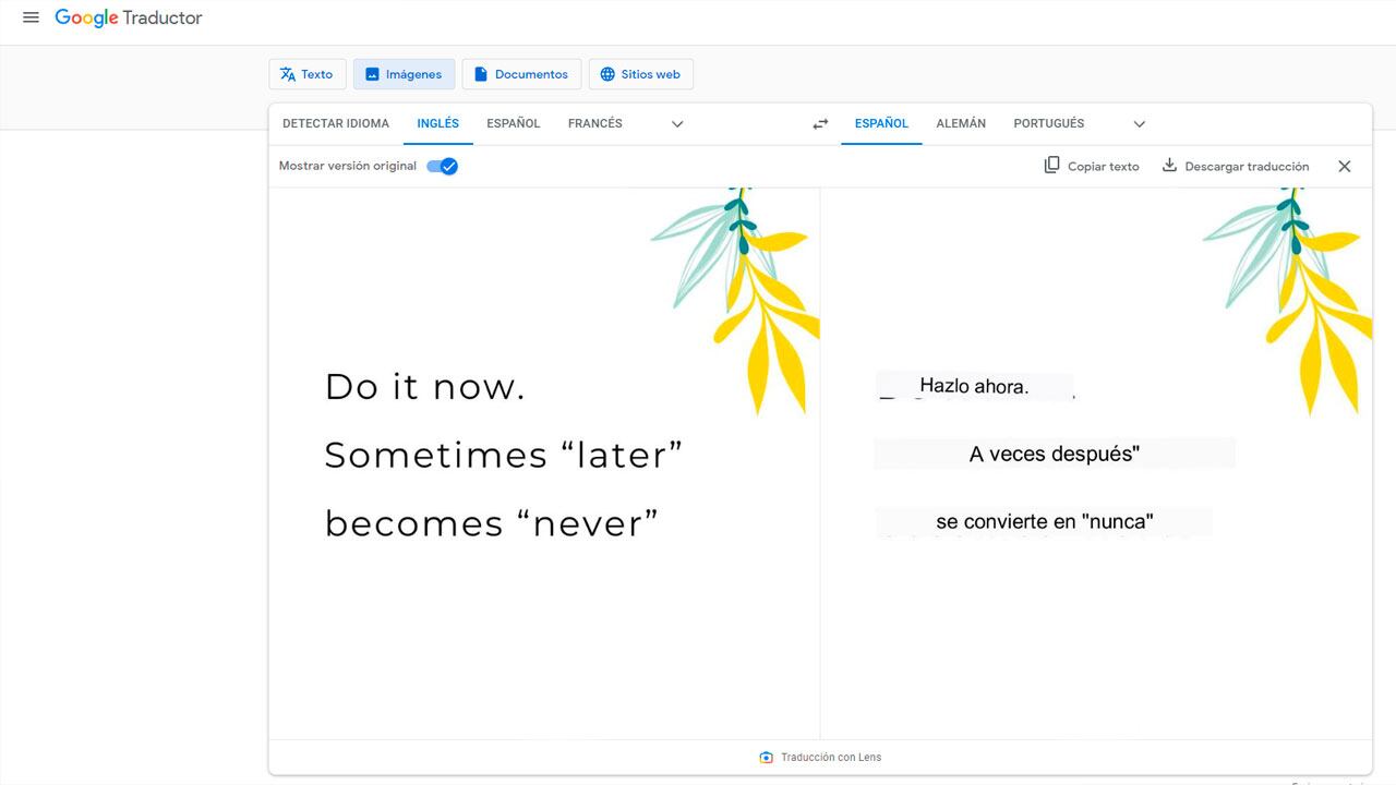 Google traductor ya permite traducir textos en imágenes, desde un PC