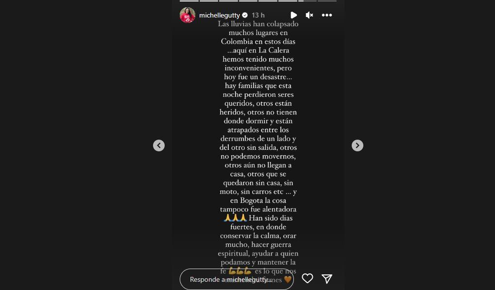 Mensaje de Michelle Gutty