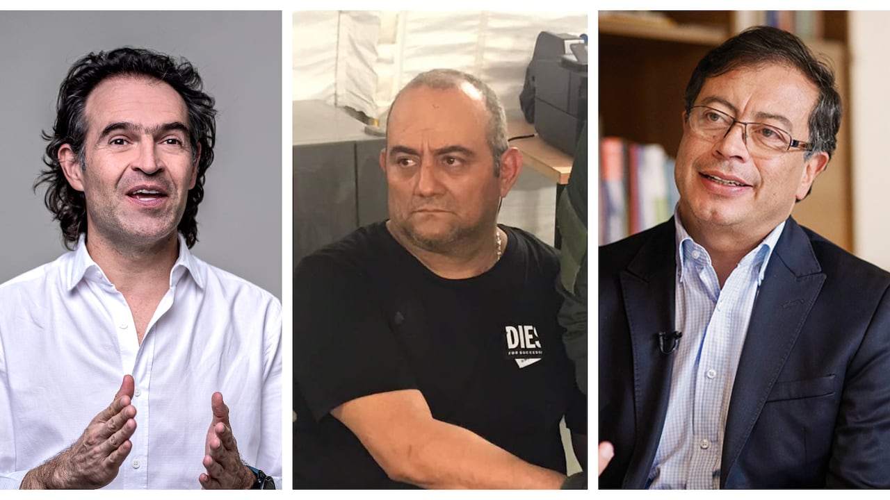 Federico Gutiérrez, Otoniel y Gustavo Petro.